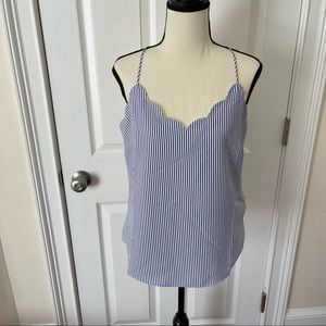 NEW J Crew Scalloped Neck Tank